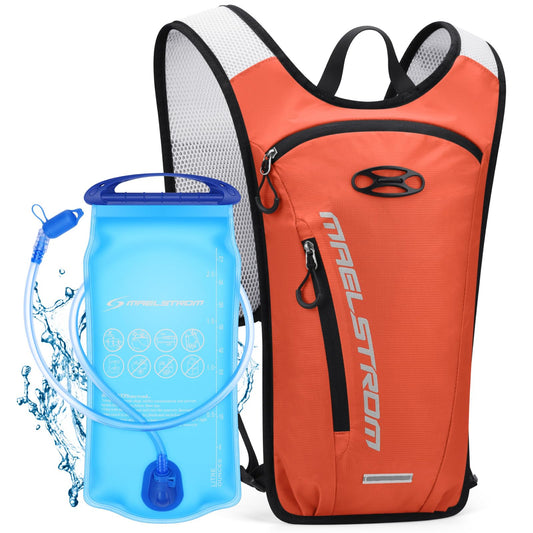 Maelstrom Running Hydration Vest, Hiking Backpack with 2L Water Bladder for Cycling Rave for Men Women