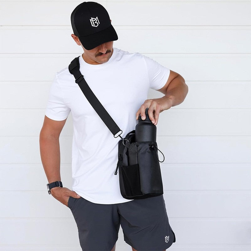 Magnetic Gym Water Bottle Bag ? Hands-Free Workout Storage