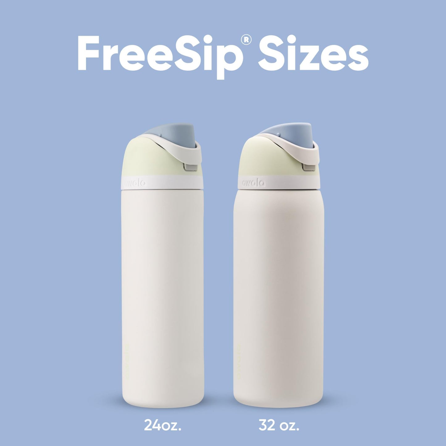 Owala FreeSip Insulated Stainless Steel Water Bottle with Straw, BPA-Free Sports Water Bottle, Great for Travel, 24 Oz, Shy Marshmallow