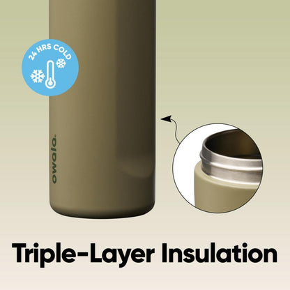 Owala FreeSip Insulated Stainless Steel Water Bottle with Straw, BPA-Free Sports Water Bottle, Great for Travel, 24 Oz, Shy Marshmallow