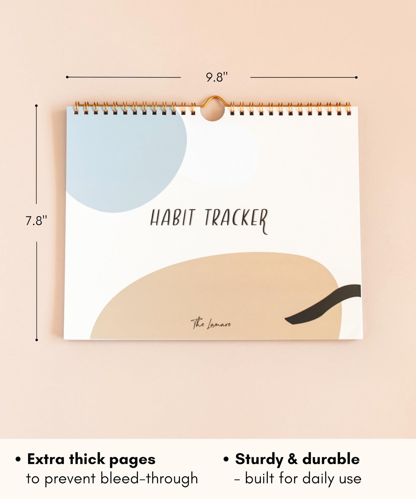 Lamare 2026 Habit Tracker Calendar – Premium Daily Habit Tracker Journal and Goal Board, Workout Motivation & Productivity Tool