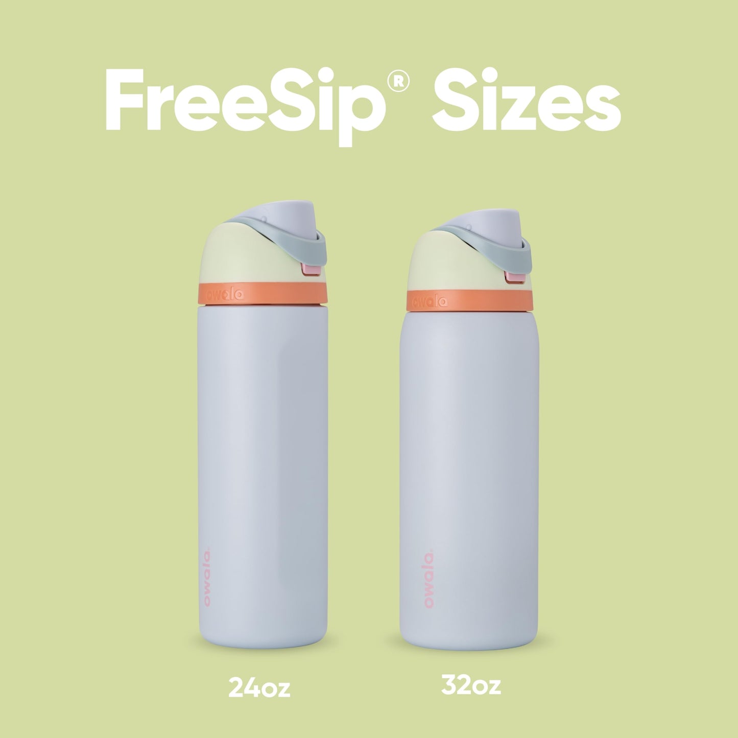 Owala FreeSip Insulated Stainless Steel Water Bottle with Straw, BPA-Free Sports Water Bottle, Great for Travel, 24 Oz, Shy Marshmallow