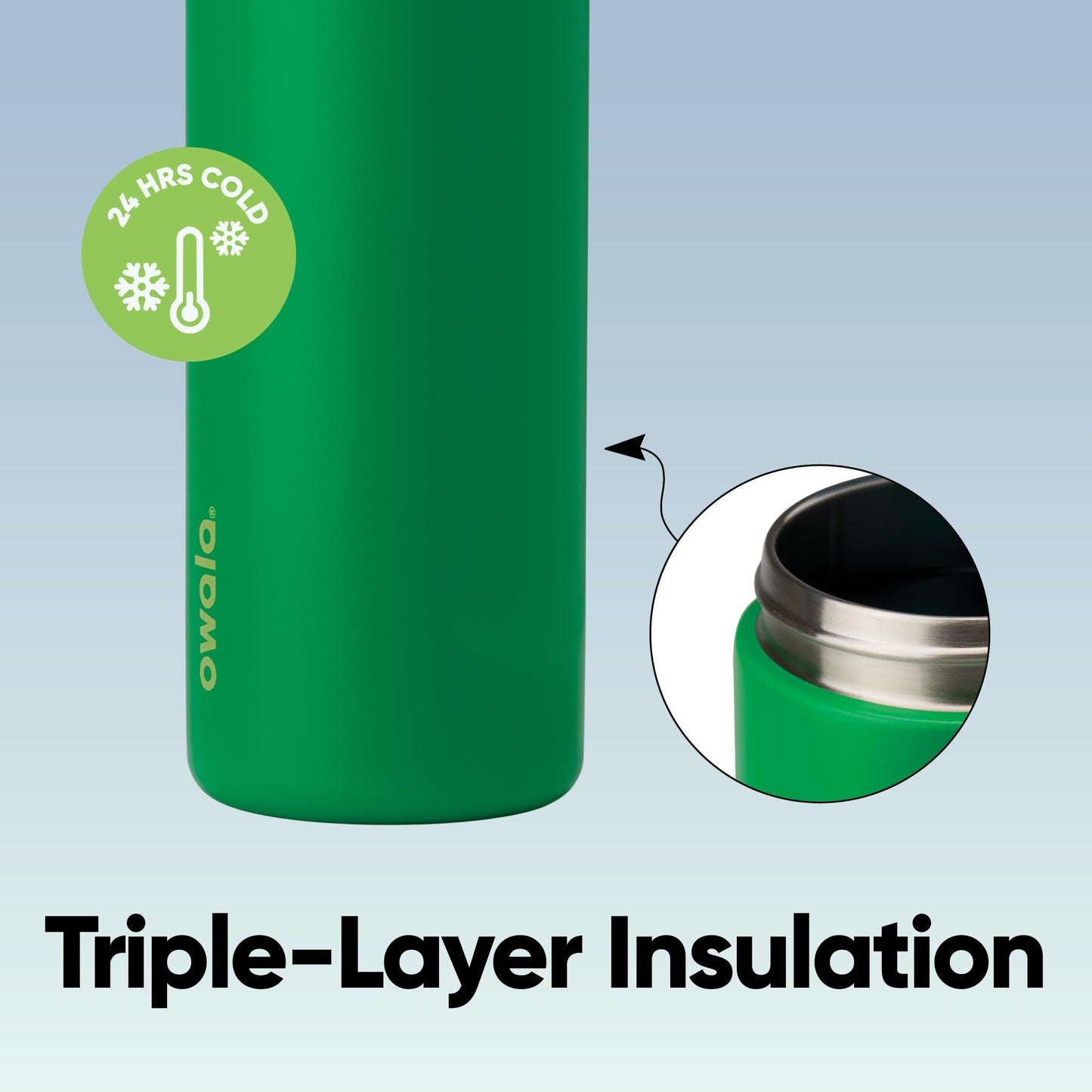 Owala FreeSip Insulated Stainless Steel Water Bottle with Straw, BPA-Free Sports Water Bottle, Great for Travel, 24 Oz, Shy Marshmallow