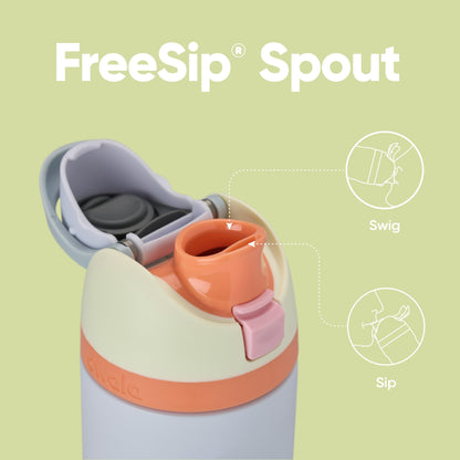 Owala FreeSip Insulated Stainless Steel Water Bottle with Straw, BPA-Free Sports Water Bottle, Great for Travel, 24 Oz, Shy Marshmallow