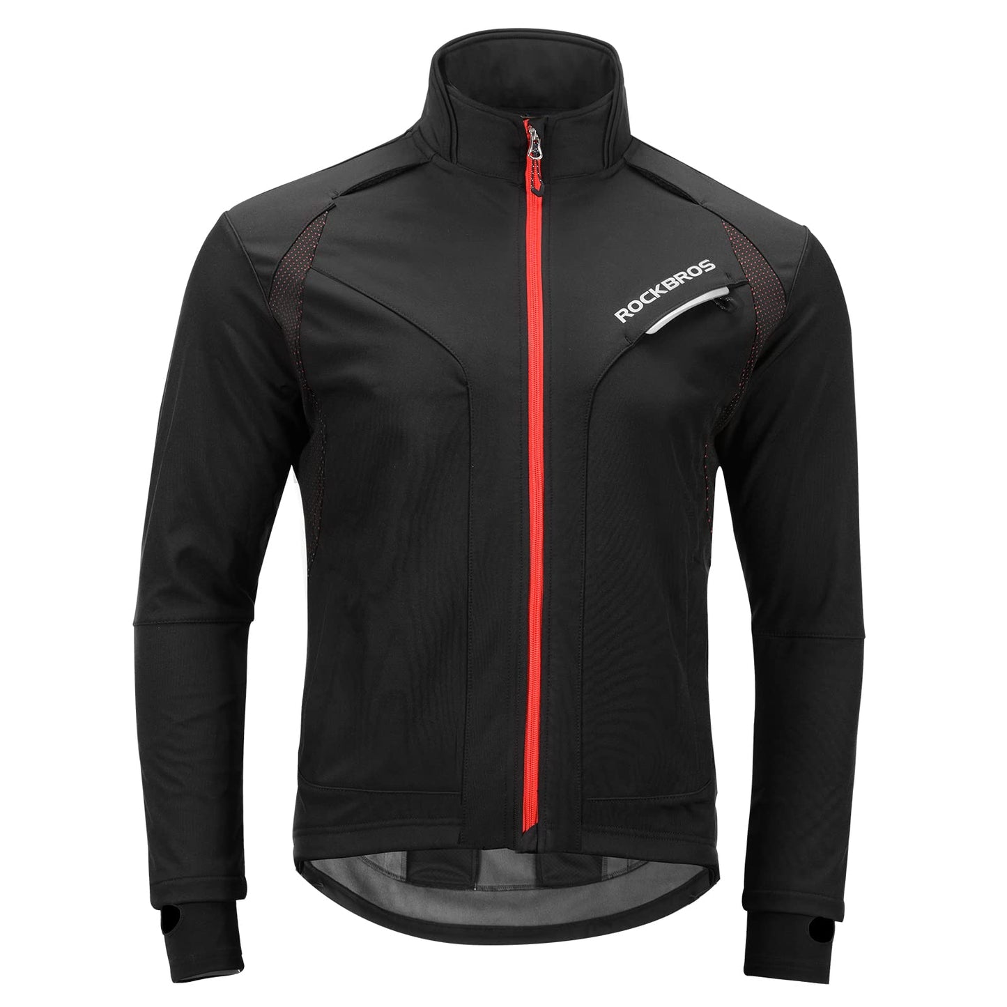 ROCKBROS Cycling Jackets for Men Winter Bike Jackets Thermal Windproof Jacket for Men Cold Weather Cycling Running Hiking