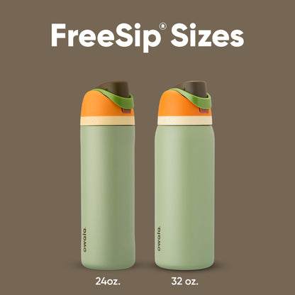 Owala FreeSip Insulated Stainless Steel Water Bottle with Straw, BPA-Free Sports Water Bottle, Great for Travel, 24 Oz, Shy Marshmallow