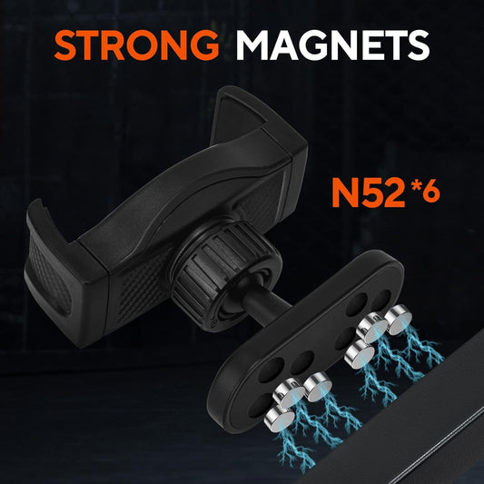 HOYXUN Magnetic Phone Holder for Gym, 360° Adjustable Strong Magnet Base Mount, Universal Magnetic Phone Mount for Workout Recording on All Smartphones