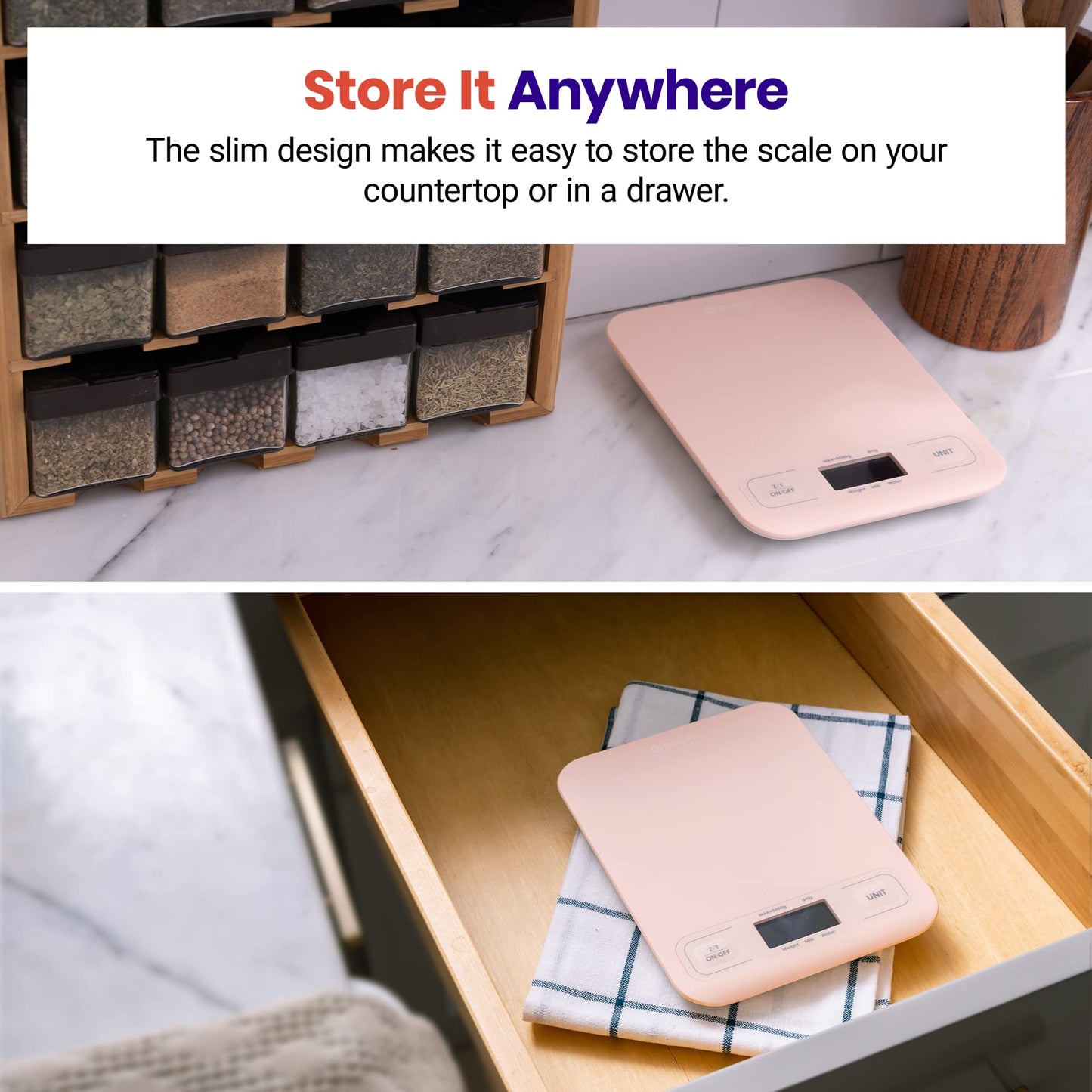 Etekcity Smart Food Kitchen Scale with Nutritional Calculator, Free App with 19 Nutrients Tracking, Calorie, Marco, Digital grams and ounces for weight loss, Premium Stainless Steel, 11lb