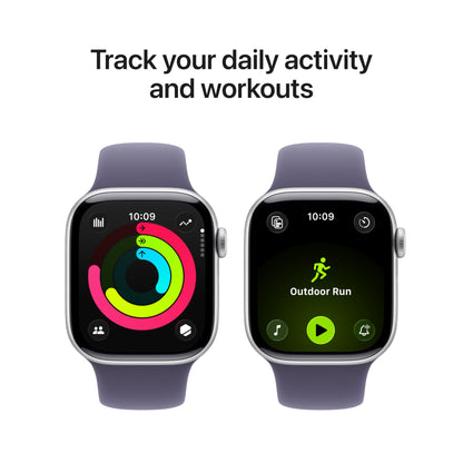 Apple Watch Series 11 [GPS 46mm] Smartwatch with Jet Black Aluminum Case with Black Sport Band - M/L. Sleep Score, Fitness Tracker, Health Monitoring, Always-On Display, Water Resistant
