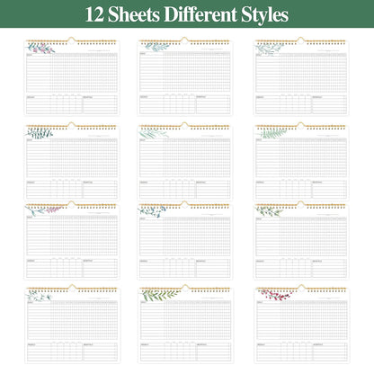 Habit Tracker Calendar- 12 Months Undated Daily Weekly & Monthly Period Habit Tracker Journal, Spiral Binding with Writable Goals Habits Track and Self Care Office Supplies, Personalized Gifts for Women Mom Sister Teacher