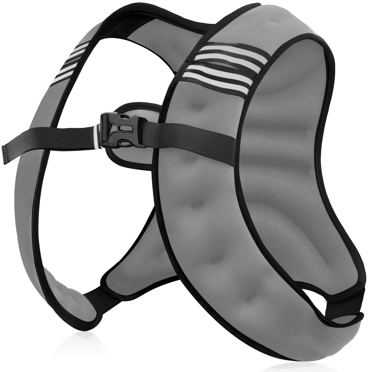 NATURELUX Weighted Vest Men or Women - 5/10/15/20/25/30lbs Weights with Reflective Stripe, Weighted Vest for Workout Equipment for Strength Training Running - Walking Weight Loss