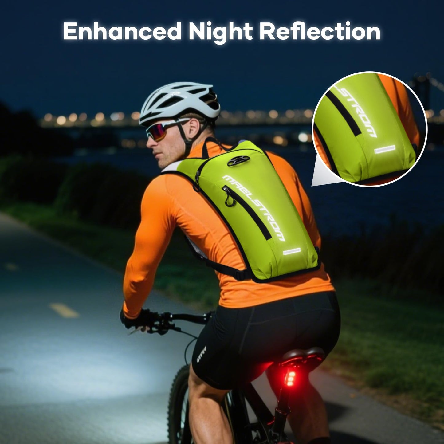 Maelstrom Running Hydration Vest, Hiking Backpack with 2L Water Bladder for Cycling Rave for Men Women