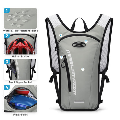 Maelstrom Running Hydration Vest, Hiking Backpack with 2L Water Bladder for Cycling Rave for Men Women