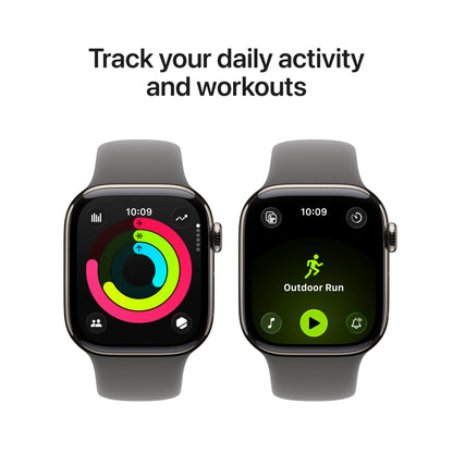 Apple Watch Series 11 [GPS 46mm] Smartwatch with Jet Black Aluminum Case with Black Sport Band - M/L. Sleep Score, Fitness Tracker, Health Monitoring, Always-On Display, Water Resistant