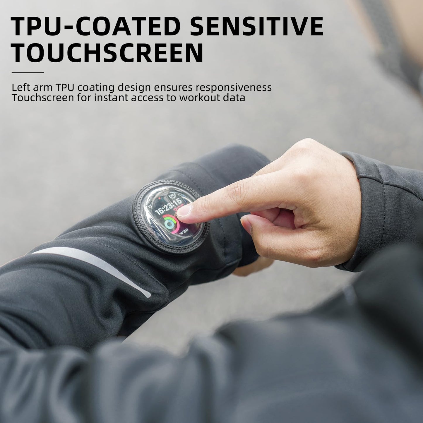 ROCKBROS Cycling Jackets for Men Winter Bike Jackets Thermal Windproof Jacket for Men Cold Weather Cycling Running Hiking