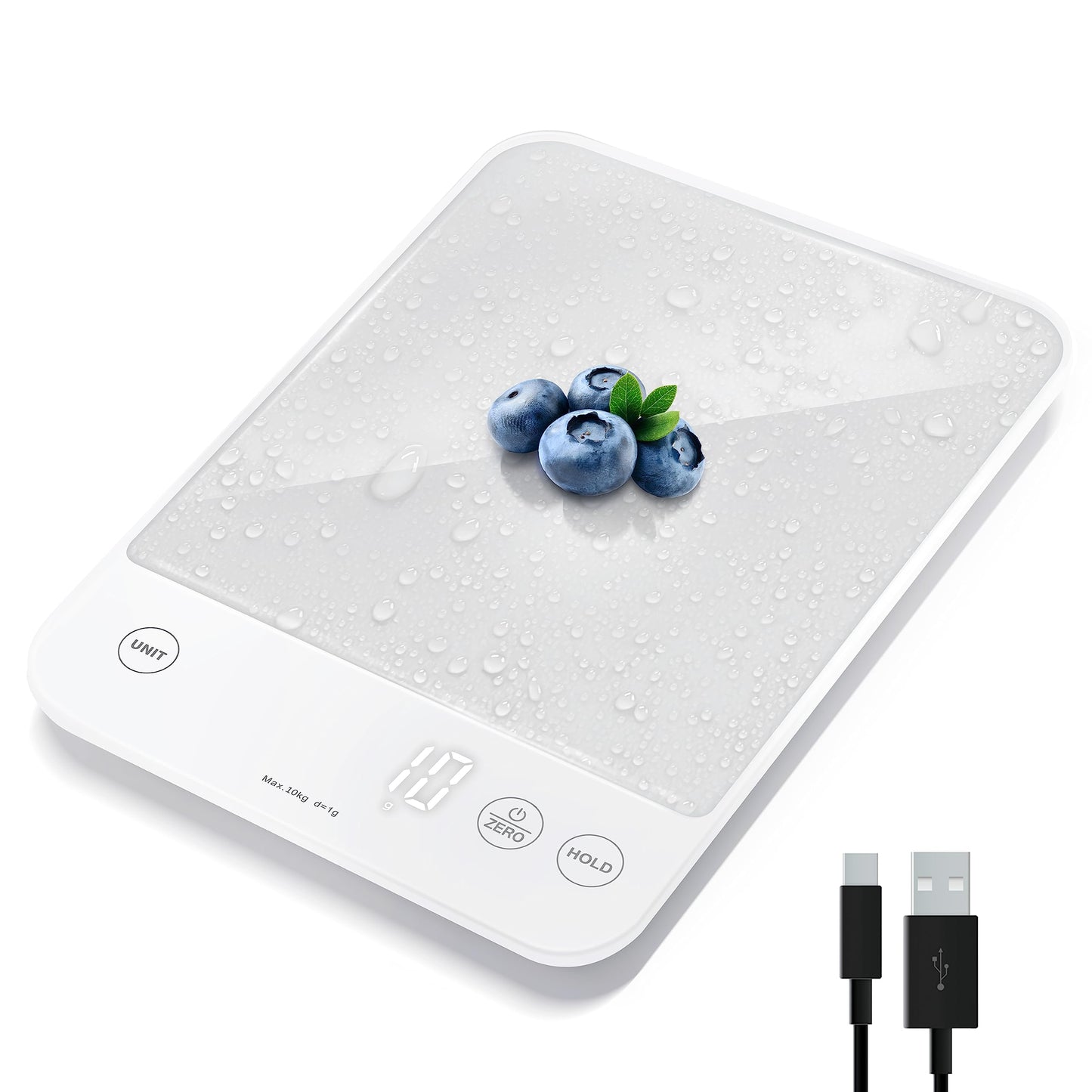 Etekcity Smart Food Kitchen Scale with Nutritional Calculator, Free App with 19 Nutrients Tracking, Calorie, Marco, Digital grams and ounces for weight loss, Premium Stainless Steel, 11lb