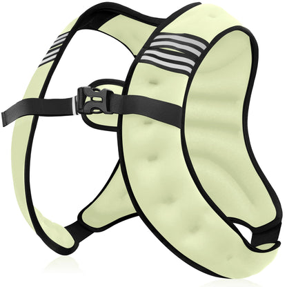 NATURELUX Weighted Vest Men or Women - 5/10/15/20/25/30lbs Weights with Reflective Stripe, Weighted Vest for Workout Equipment for Strength Training Running - Walking Weight Loss