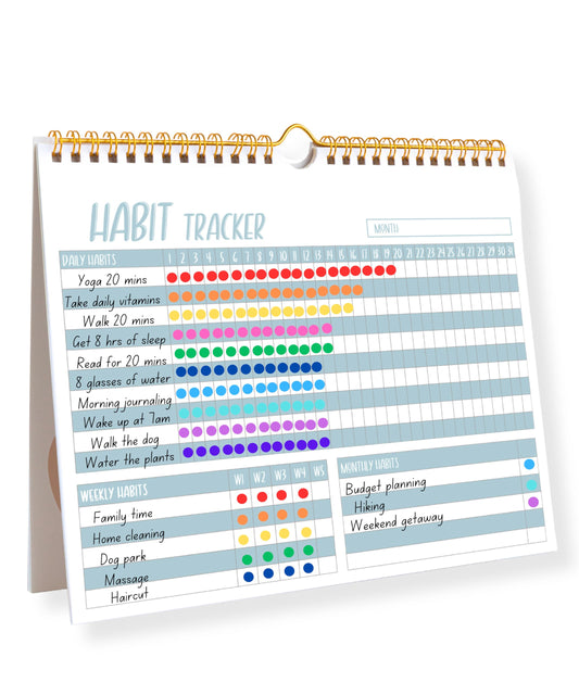 Lamare 2026 Habit Tracker Calendar – Premium Daily Habit Tracker Journal and Goal Board, Workout Motivation & Productivity Tool