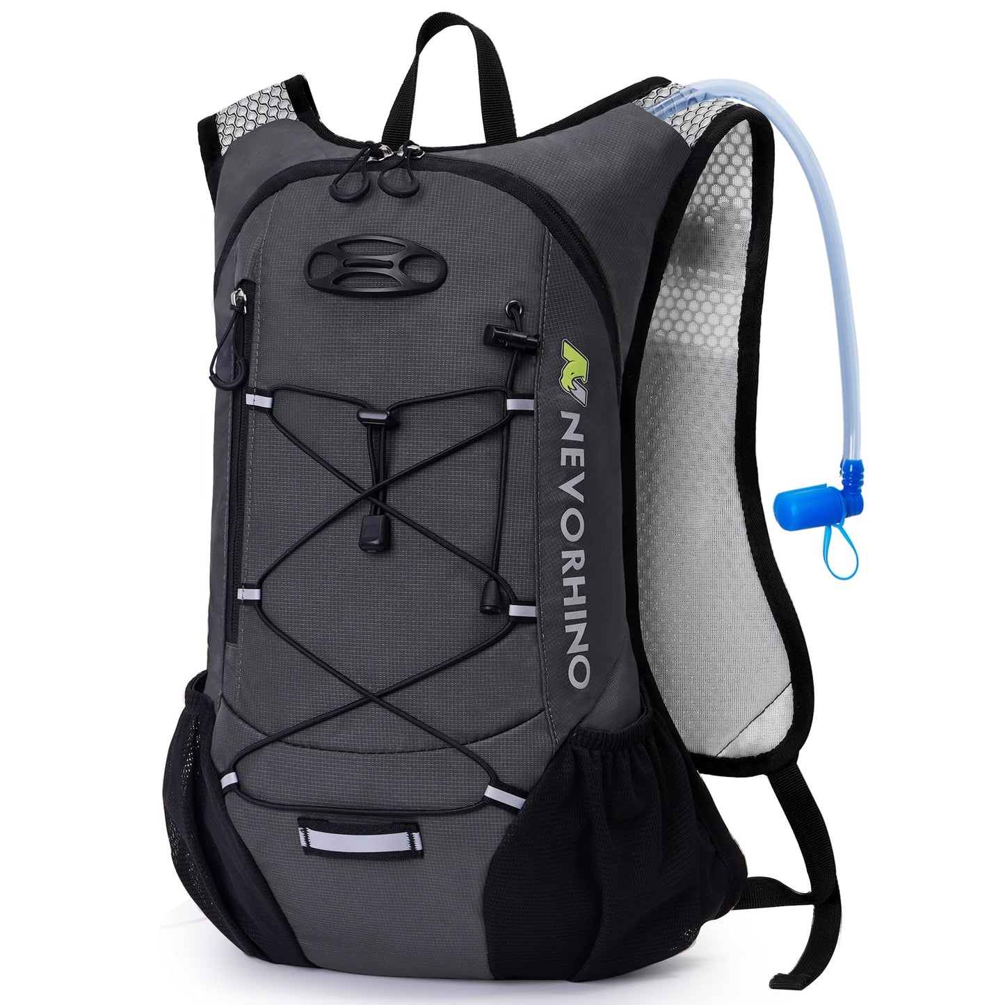 Lightweight Hydration Backpack, Running Backpack with 2L Water Bladder, Hydro Water Daypack for Cycling Hiking Rave for Men Women