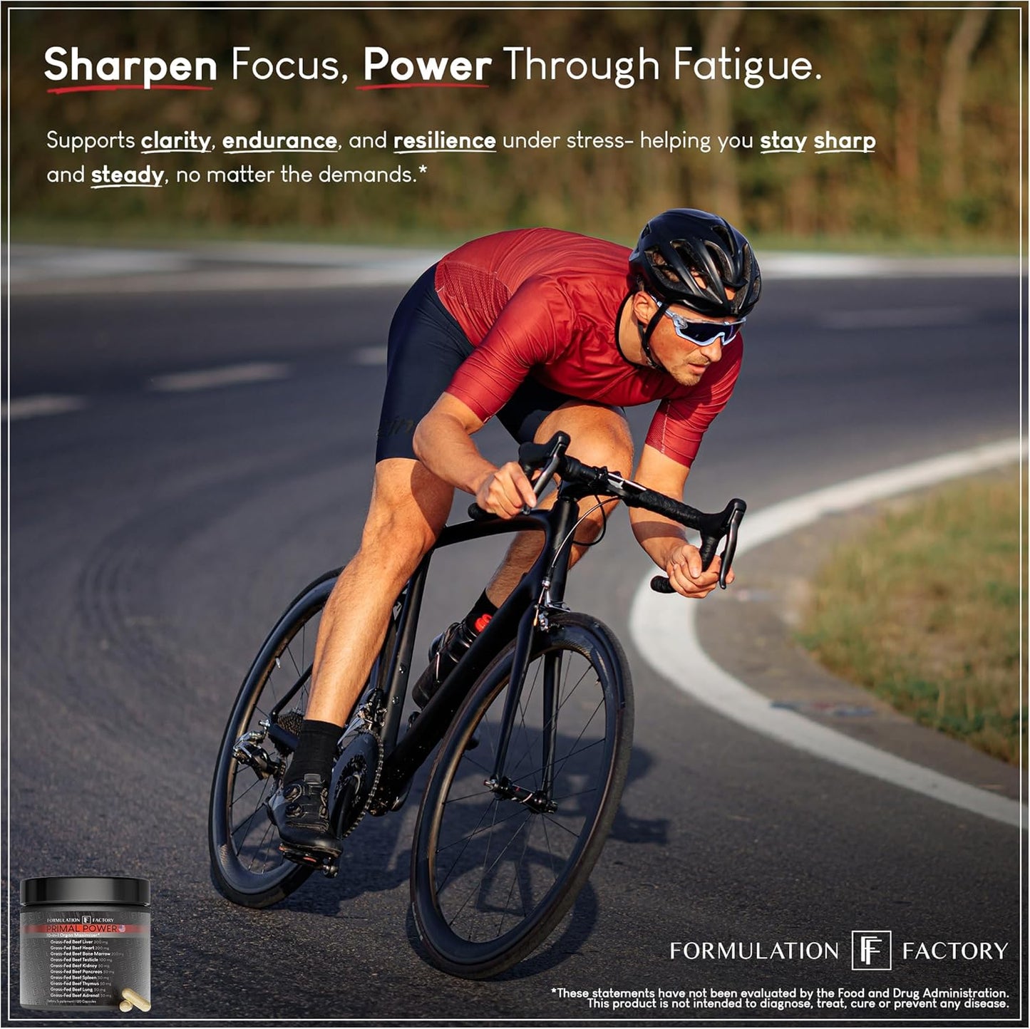 Formulation Factory Primal Power 10-in-1 Grass-Fed Organ Supplement with Beef Liver, Heart, Marrow, Testicle, Kidney, Supports Vitality, Hormones, Energy, Immunity (2 Month Supply, 120 Capsules)