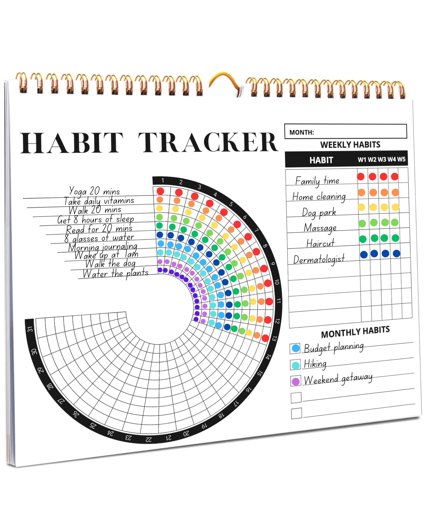 Lamare 2026 Habit Tracker Calendar – Premium Daily Habit Tracker Journal and Goal Board, Workout Motivation & Productivity Tool