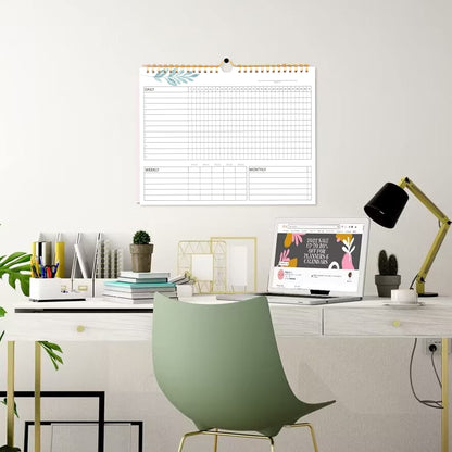 Habit Tracker Calendar- 12 Months Undated Daily Weekly & Monthly Period Habit Tracker Journal, Spiral Binding with Writable Goals Habits Track and Self Care Office Supplies, Personalized Gifts for Women Mom Sister Teacher