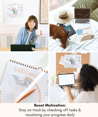 Lamare 2026 Habit Tracker Calendar – Premium Daily Habit Tracker Journal and Goal Board, Workout Motivation & Productivity Tool