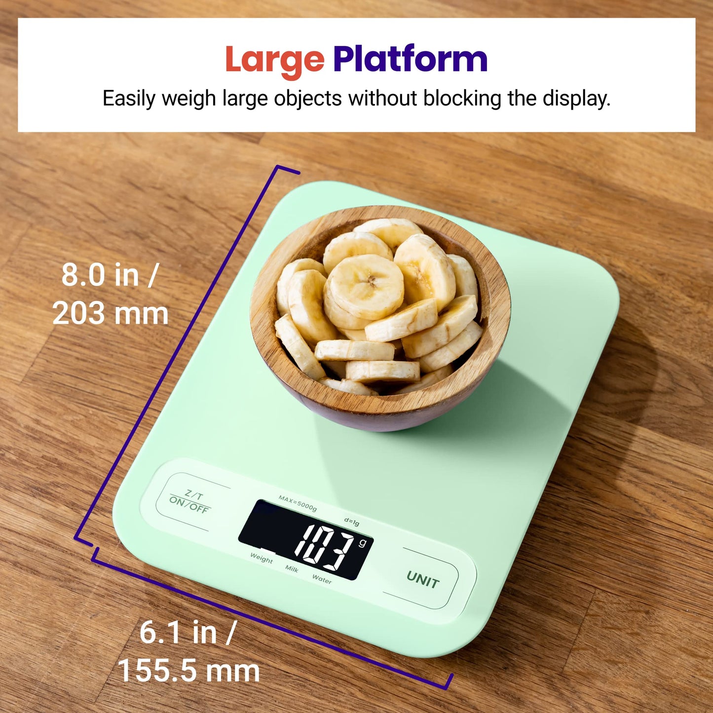 Etekcity Smart Food Kitchen Scale with Nutritional Calculator, Free App with 19 Nutrients Tracking, Calorie, Marco, Digital grams and ounces for weight loss, Premium Stainless Steel, 11lb