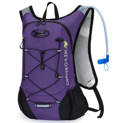 Lightweight Hydration Backpack, Running Backpack with 2L Water Bladder, Hydro Water Daypack for Cycling Hiking Rave for Men Women