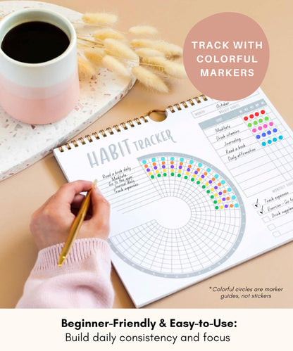 Lamare 2026 Habit Tracker Calendar – Premium Daily Habit Tracker Journal and Goal Board, Workout Motivation & Productivity Tool