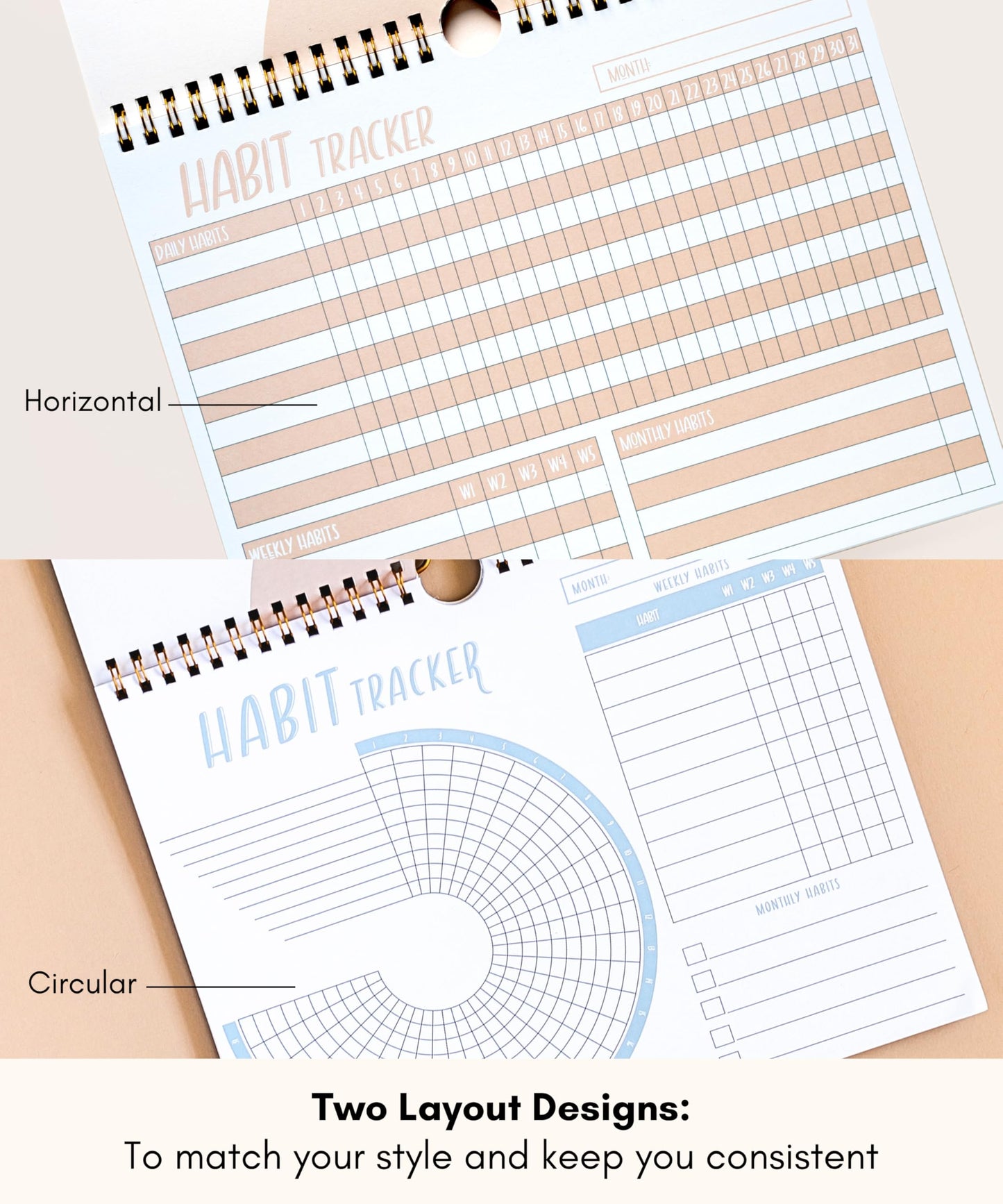 Lamare 2026 Habit Tracker Calendar – Premium Daily Habit Tracker Journal and Goal Board, Workout Motivation & Productivity Tool