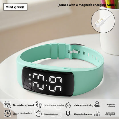 Simple Waterproof Fitness Watch with Step Counter
