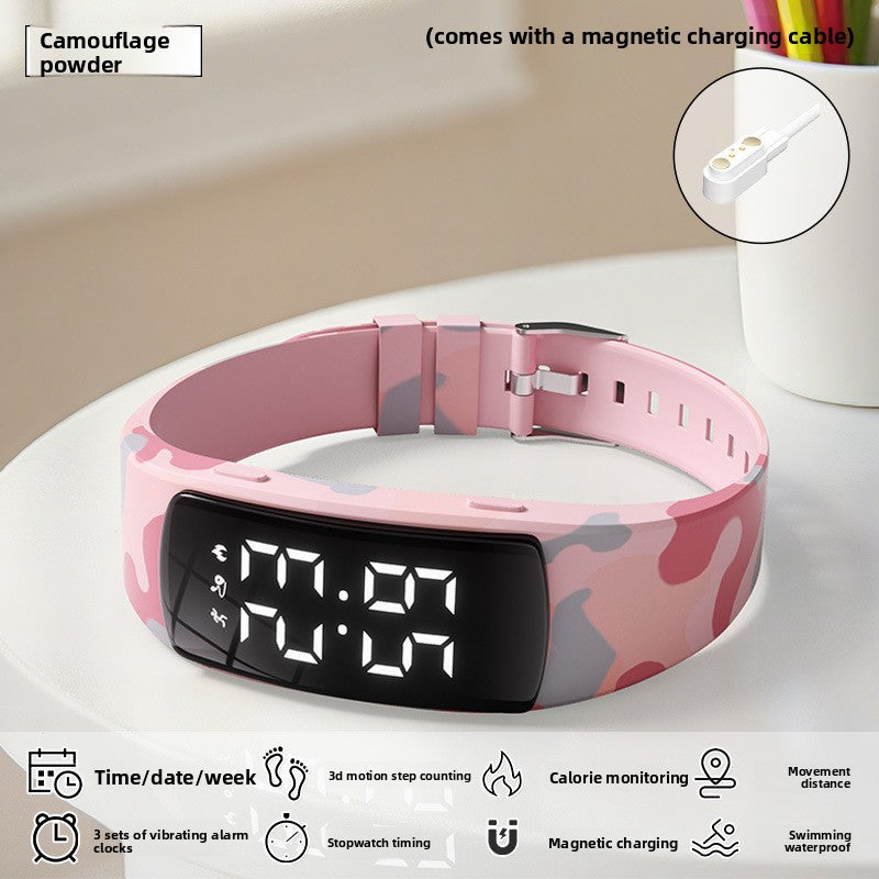 Simple Waterproof Fitness Watch with Step Counter