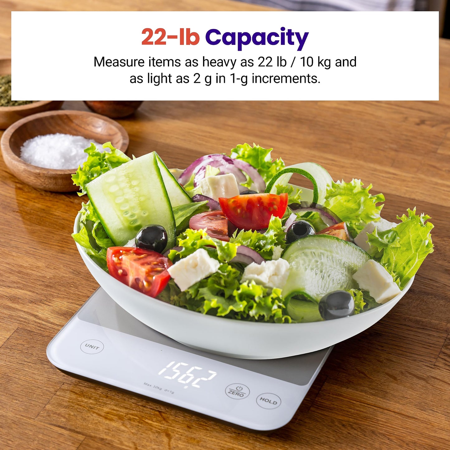 Etekcity Smart Food Kitchen Scale with Nutritional Calculator, Free App with 19 Nutrients Tracking, Calorie, Marco, Digital grams and ounces for weight loss, Premium Stainless Steel, 11lb