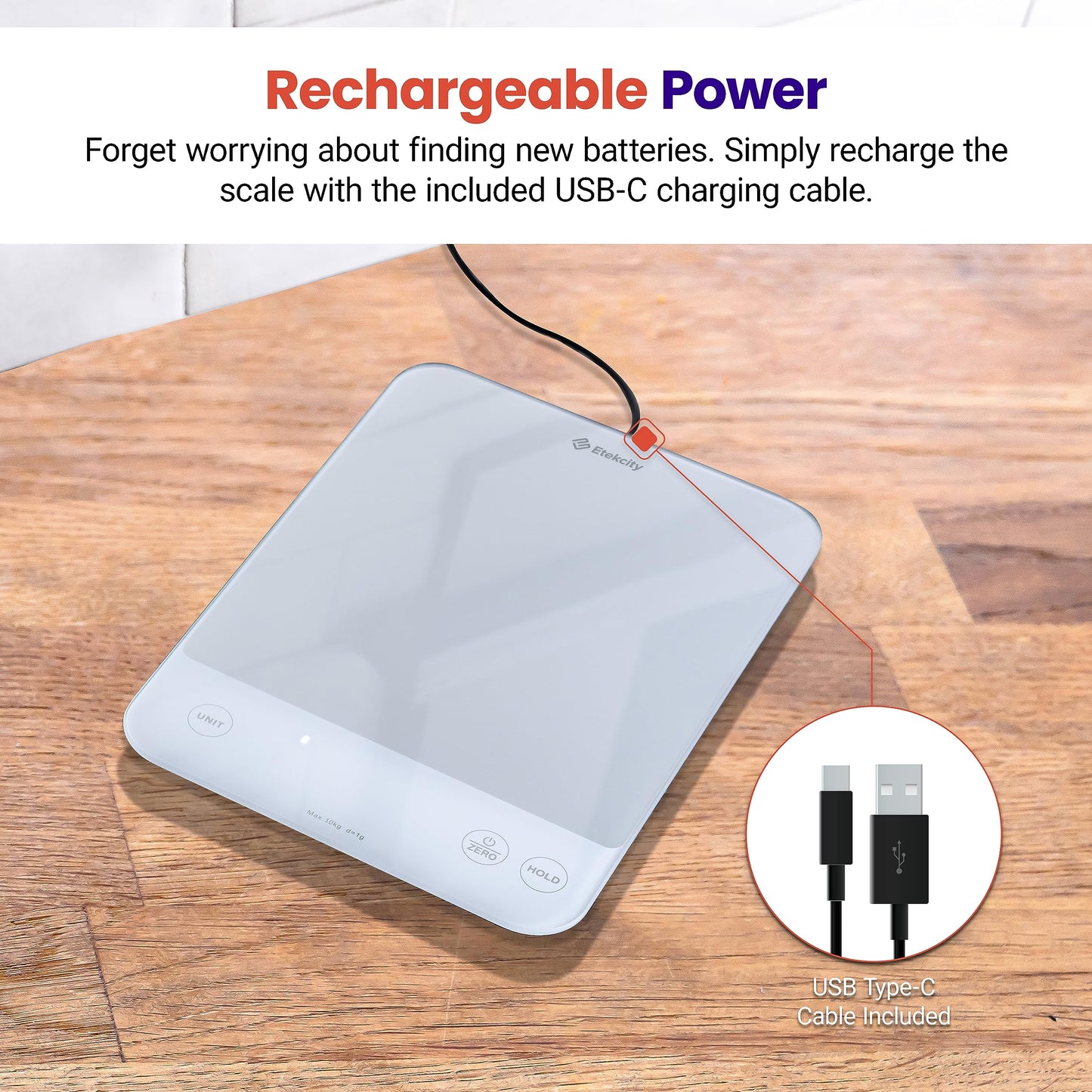 Etekcity Smart Food Kitchen Scale with Nutritional Calculator, Free App with 19 Nutrients Tracking, Calorie, Marco, Digital grams and ounces for weight loss, Premium Stainless Steel, 11lb