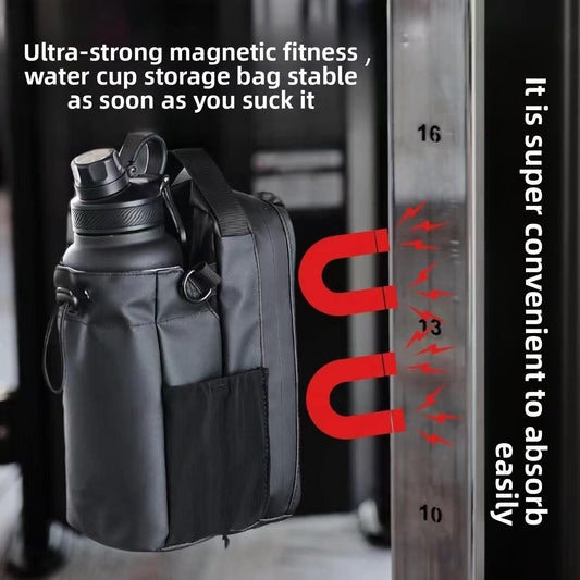 Magnetic Gym Water Bottle Bag ? Hands-Free Workout Storage