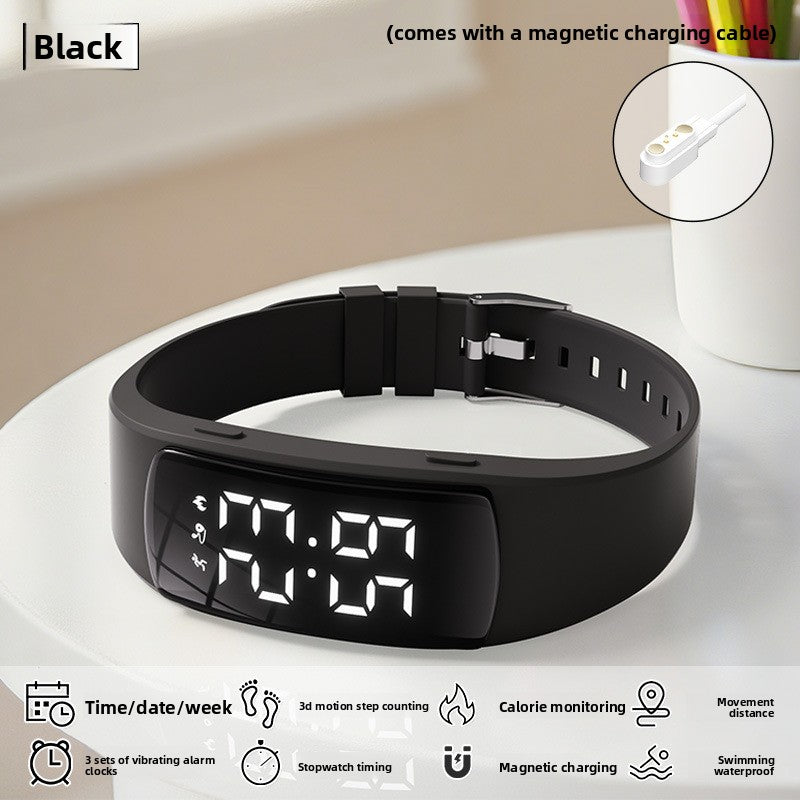 Simple Waterproof Fitness Watch with Step Counter