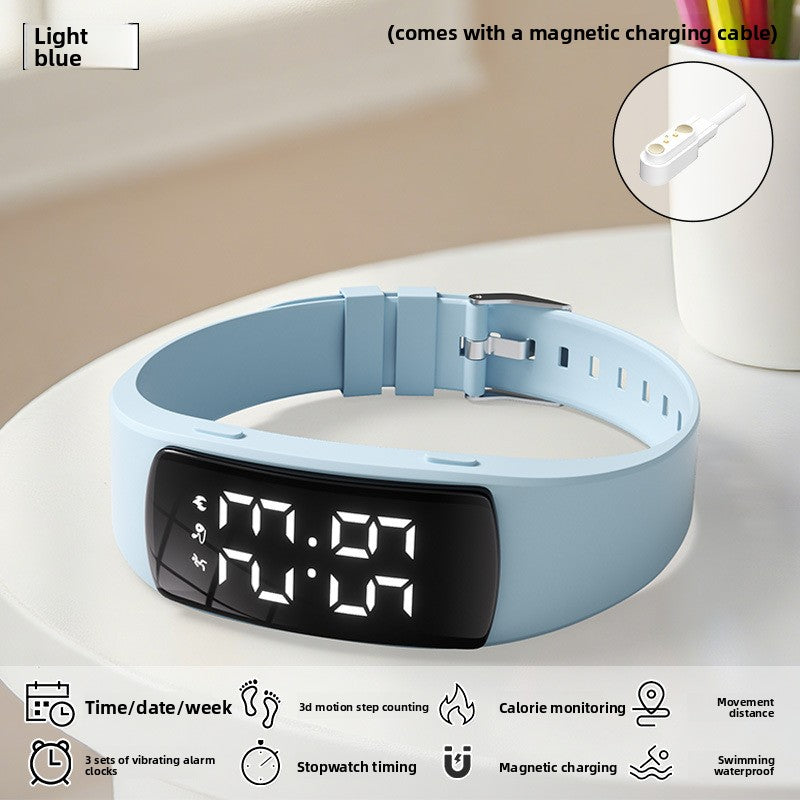 Simple Waterproof Fitness Watch with Step Counter